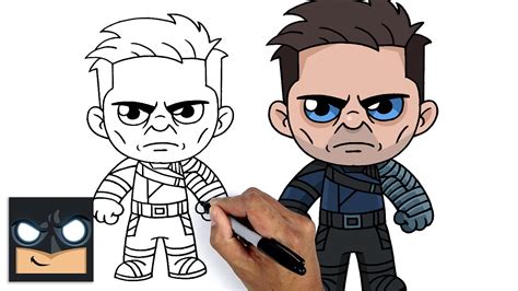 How To Draw Winter Soldier | Falcon and the Winter Soldier - YouTube