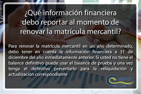 Qué información financiera debo reportar en el momento de renovar la