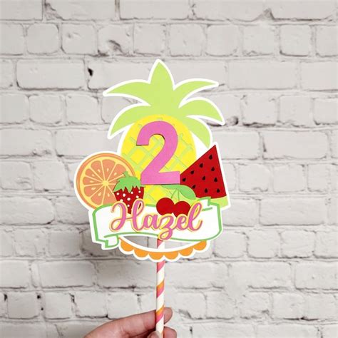 Two Frutti Cake Topper Etsy