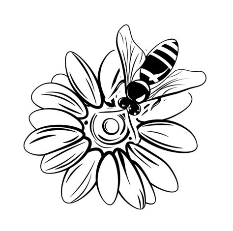 Vintage Bee Drawing | Free download on ClipArtMag