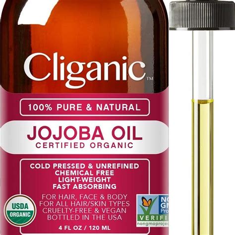 Cliganic Usda Organic Jojoba Oil 100 Pure 4oz