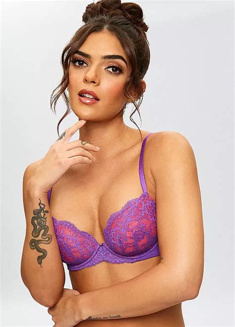 Ann Summers Sexy Lace Underwired Padded Plunge Bra Kaleidoscope