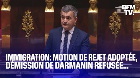 Motion De Rejet D Mission De Darmanin Refus E Retour Sur Le Passage