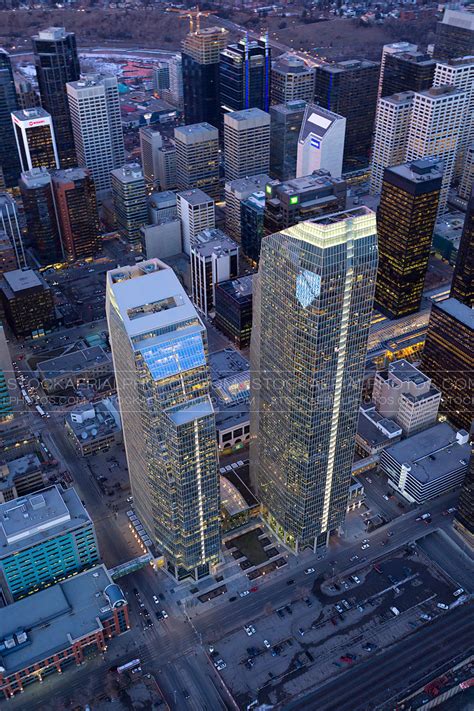 Aerial Photo Eighth Avenue Place Towers Calgary