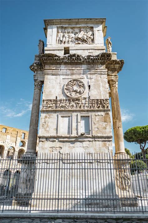 Triumphal Arch Of Constantine In Rome Italy Editorial Photo Image Of