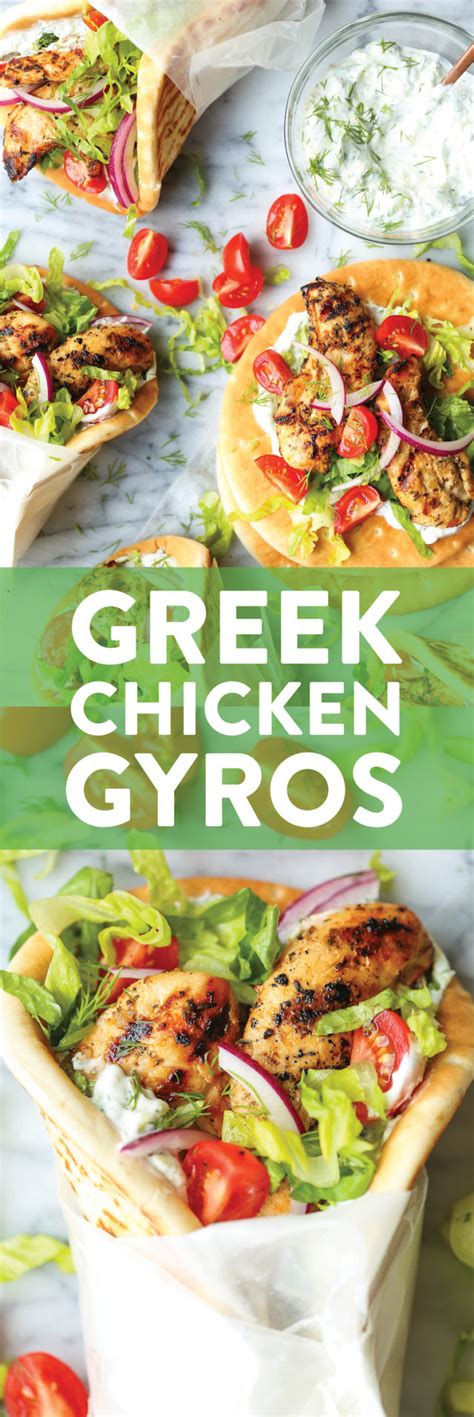 Greek Chicken Gyros Damn Delicious