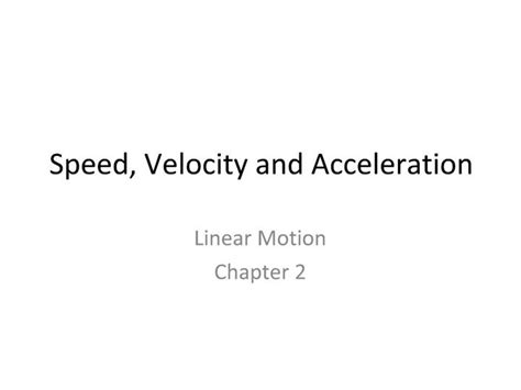 Ppt Speed Velocity And Acceleration Powerpoint Presentation Free Download Id 508820