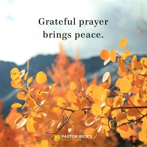 Grateful Prayer Brings Peace - Pastor Rick's Daily Hope