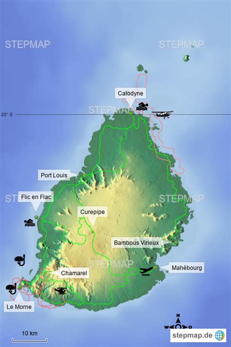 Stepmap Mauritius Landkarte F R Afrika