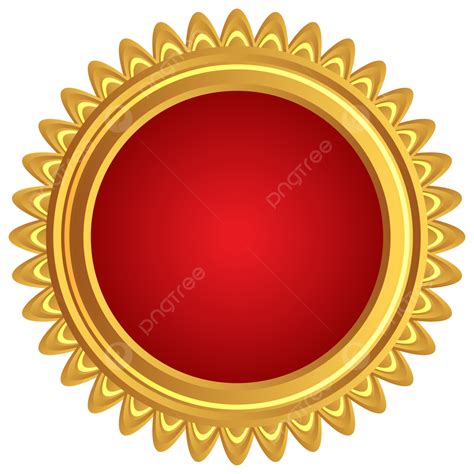 Circle Gold Frame With Medal Award Gold Medal Circle Circle Gold Png