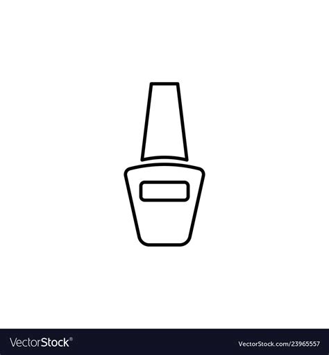 Nail Polish Bottle Outline Icon Signs And Symbols Vector Image