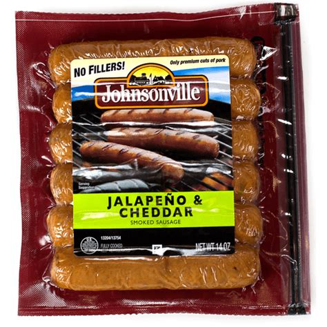 Johnsonville Smoked Sausage Jalapeno Cheddar Oz Brats Sausages