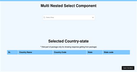 Multi Select Nested Options Codesandbox