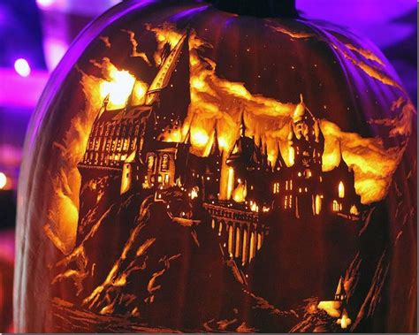 Magical Hogwarts Pumpkin Carving - Between The Pages Blog