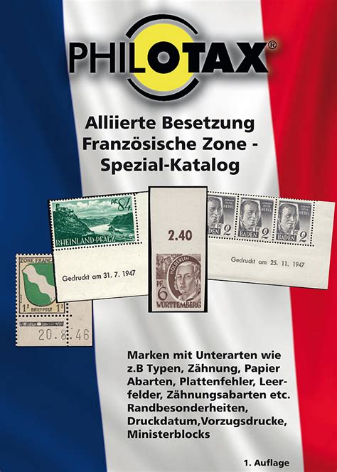 Briefmarken Katalog Franz Sische Zone Spezial Auflage