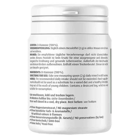 Natural D Mannose Aus Birke Zeinpharma Pulver 100 G Online Bei Pharmeo