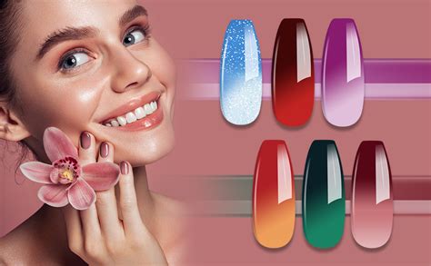 YTD Likomey Color Changing Gel Nail Polish Set 6 Colors Mood