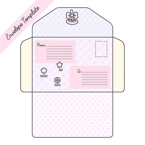 Premium Vector Cute Envelope Template Diy Envelope Template Cute