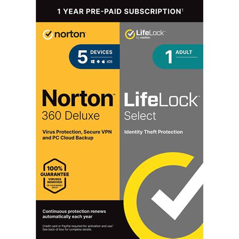 Norton 360 Deluxe With Lifelock Select For 5 Devices Windows Macos Android Ios Download