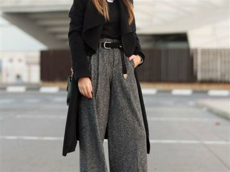 Cómo combinar pantalones anchos con suéter este invierno Actitudfem