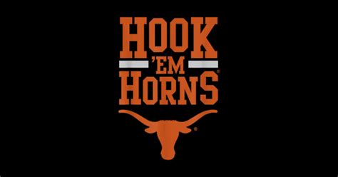 HOOK EM HORNS - Football - Sticker | TeePublic