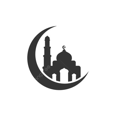 Isolation Silhouette Png Transparent Mosque Moon Icon Design Template