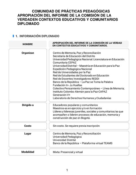 Plan De Estudios Un Plan De Estudios Nombre Apropiacin Del Informe