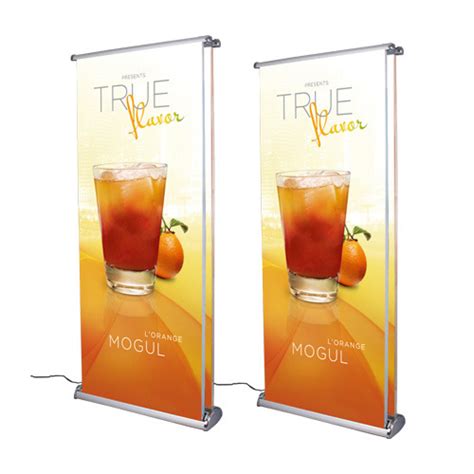 Floor Stand Double Sides Scrolling Banner Stand Rotating Banner Stand