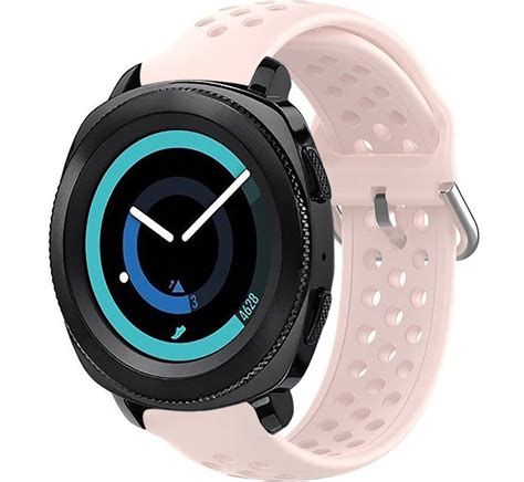 Samsung Gear Sport Siliconen Bandje Met Gaatjes Lichtroze