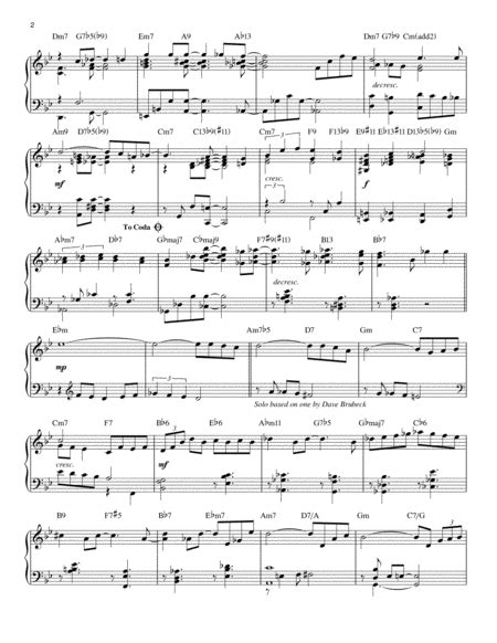 In Your Own Sweet Way By Dave Brubeck Piano Digital Sheet Music