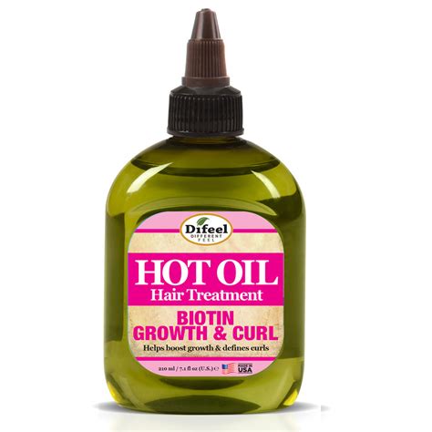 Difeel Growth And Curl Hot Oil Treatment With Biotin 7 1 Oz Difeel Find Your Natural Beauty