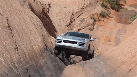 See Stock Porsche Cayenne Conquer Extreme Off Roading At Moab Pedfire