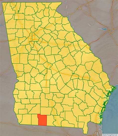 Map Of Thomas County Georgia Thong Thai Real