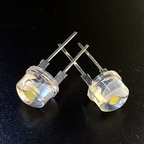 20PCS 8mm Straw Hat LED Diode Ultra Bright White 0 25W 0 5W 0 75W F8