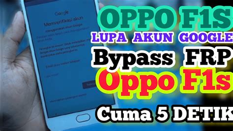 BYPASS FRP OPPO F1S CUMA 5 DETIK CARA MENGATASI HP OPPO F1S LUPA