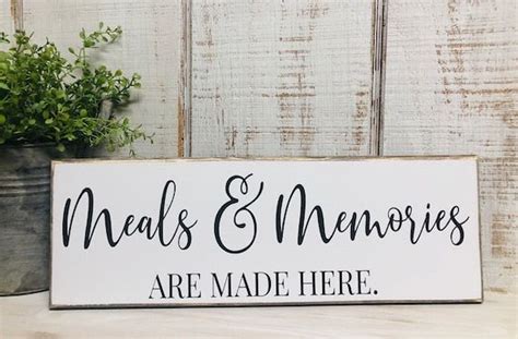 Farmhouse Kitchen Sign Meals And Memories Are Made Here Etsy