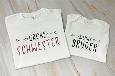 Große Schwester kleiner Bruder T Shirt und Body Kurzarm oder Etsy de