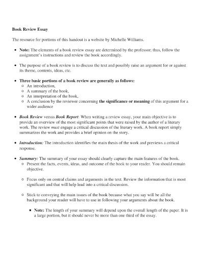 Book Review 12examples How To Write Format Pdf