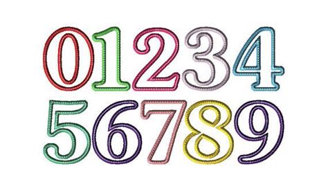 Applique Number Design Set Number Applique Number Font Birthday Embroidery Number