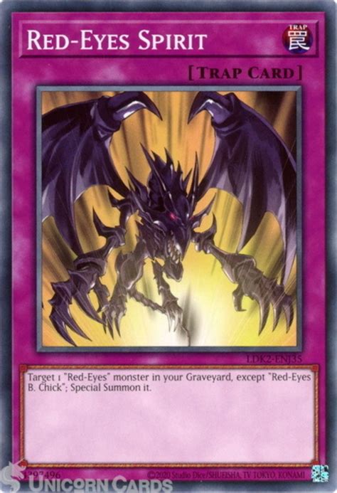 Ldk Enj Red Eyes Spirit Unl Edition Mint Yugioh Card Unicorn