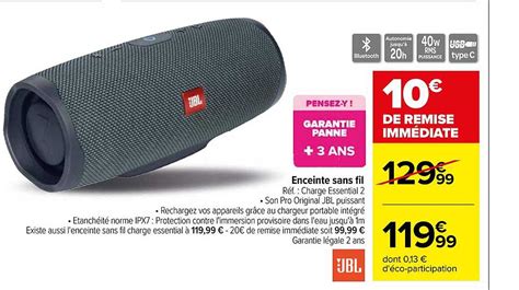 Promo Enceinte Sans Fil Jbl Chez Carrefour ICatalogue Fr