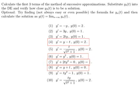 Solved Calculate The First 3 Terms Of The Method Of Chegg