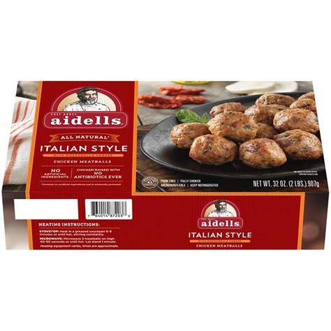 Aidells Chicken Meatballs Italian Style With Mozzarella Cheese Oz