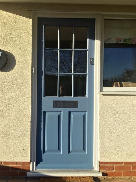 Timber Entrance Door Painted Ral Fitted With Contemporary