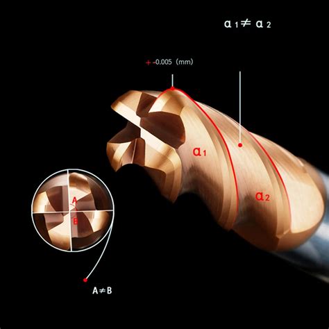 HRC70 Superhard R0 1 R0 2 R0 5 R Canto Canto Raio Fresa CNC Cortador De