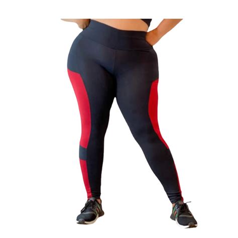 calca legging academia feminino Calça plus size calça leg cintura alta