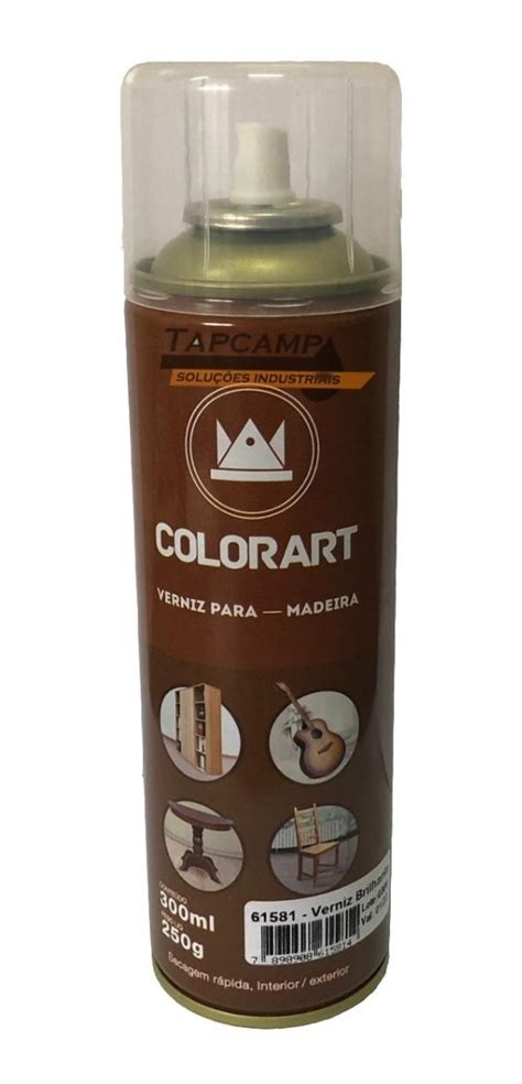 03 Tinta Spray Verniz Brilhante Para Madeira Colorart 300 Ml Mercado