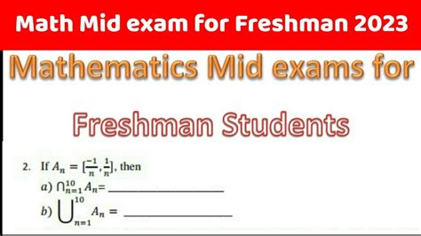 Maths Math Mid Exam For Freshman Remedialcourse Freshman Math Chapter 1 Mid Exam Math Quizzes