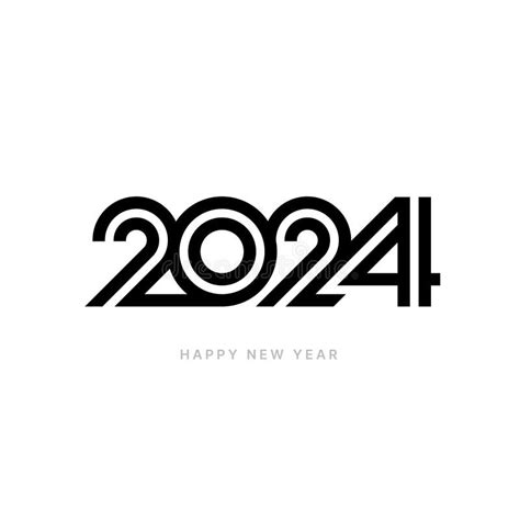 Happy New Year 2024 And Merry Christmas Poster Stock Vector