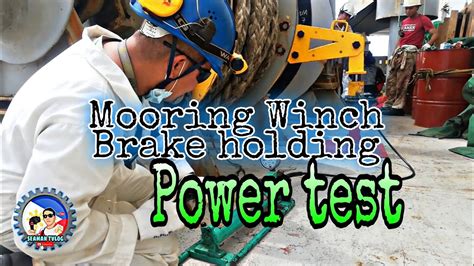 Mooring Winch Brake Holding Power Test Youtube